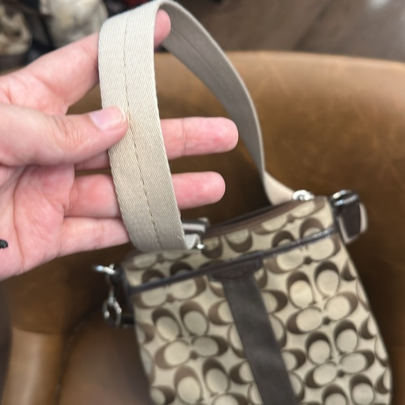 Coach Brown and Cream Crossbody Bag - Picture 3 of 8